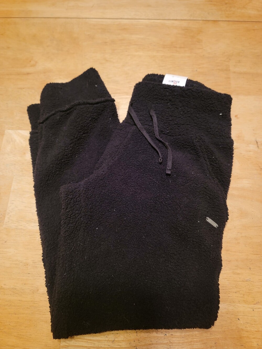 Girl's Limited Too Black Sherpa Jogger Bottoms Medium